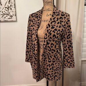 J. Crew Leopard Print Cardigan Sweater Blazer S